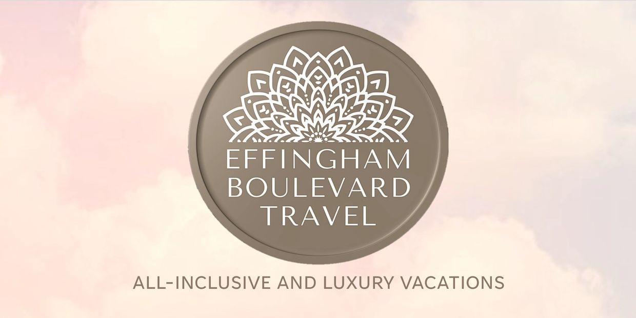 Effingham Boulevard Travel logo with a floral design and luxury vacation tagline.