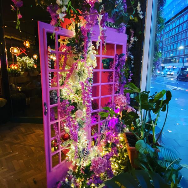 Christmas decorations bespoke Christmas decoration telephone box