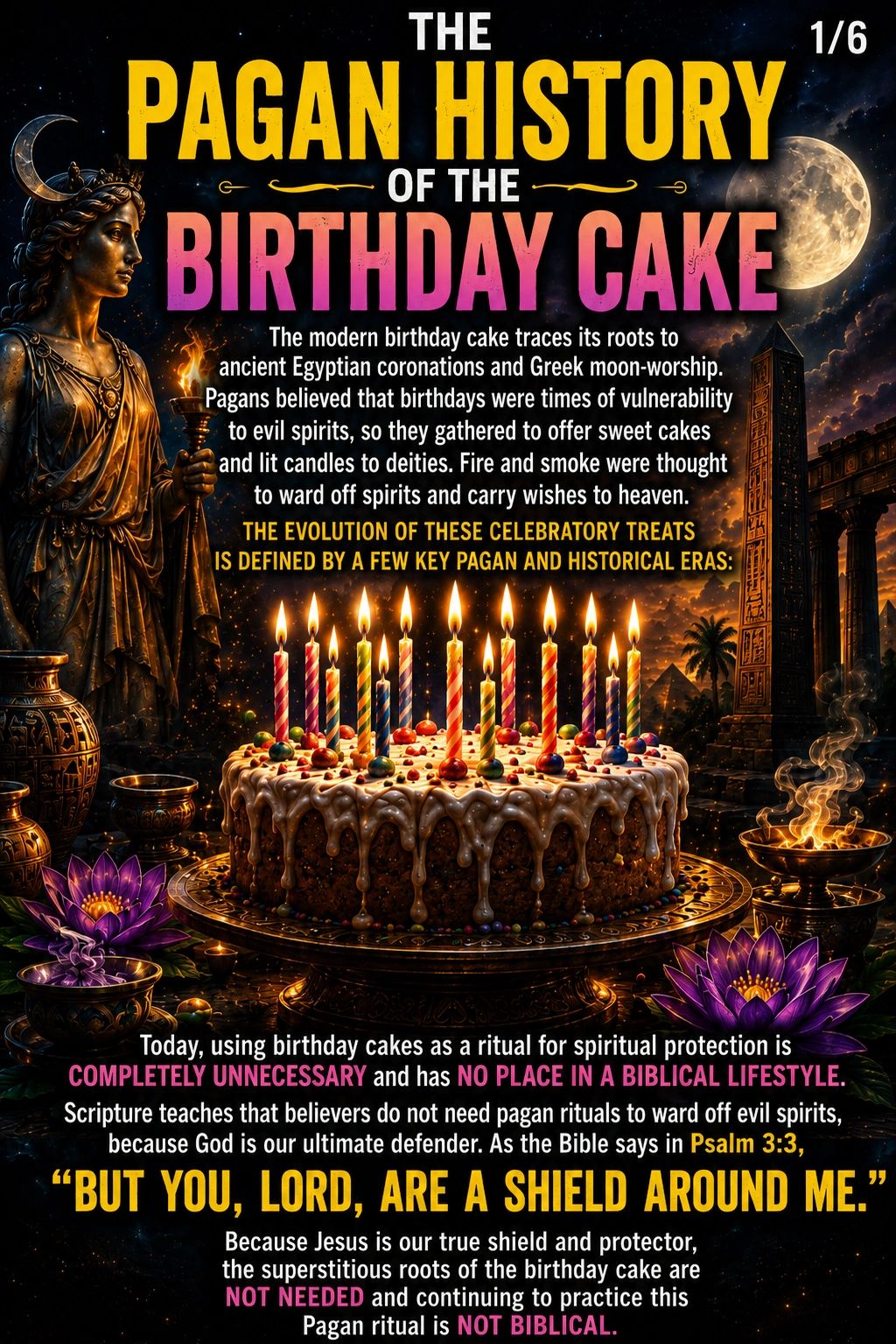 The pagan origins of birthday cakes linked to ancient rituals and modern spiritual views.