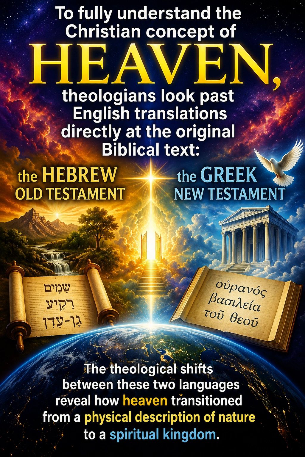 Explaining how the Christian concept of heaven differs in Hebrew and Greek biblical texts.