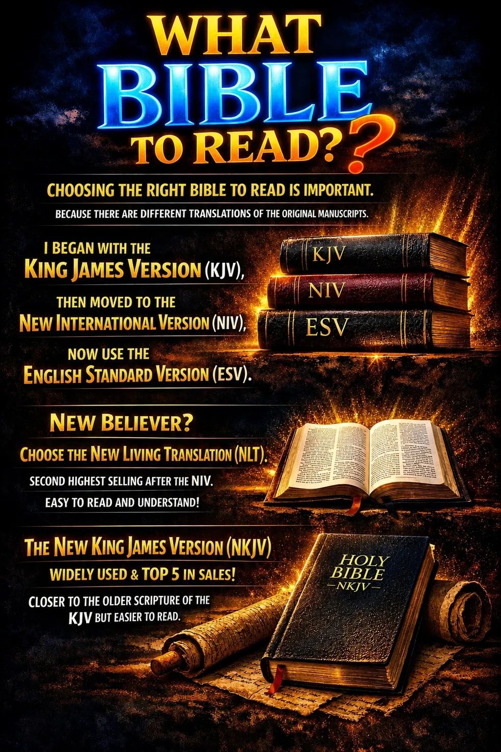 Choosing the right Bible version is important for understanding.