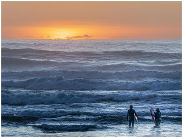 End of a surf day.