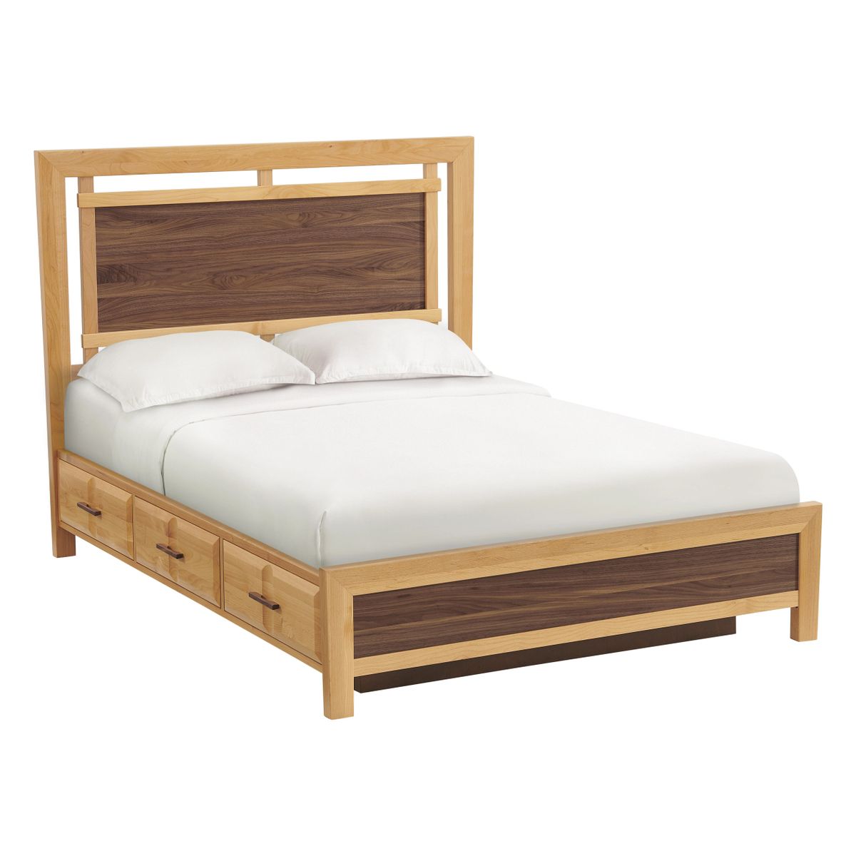 Addison Alder and Walnut Wood Storage Bed - Thumbnail 2