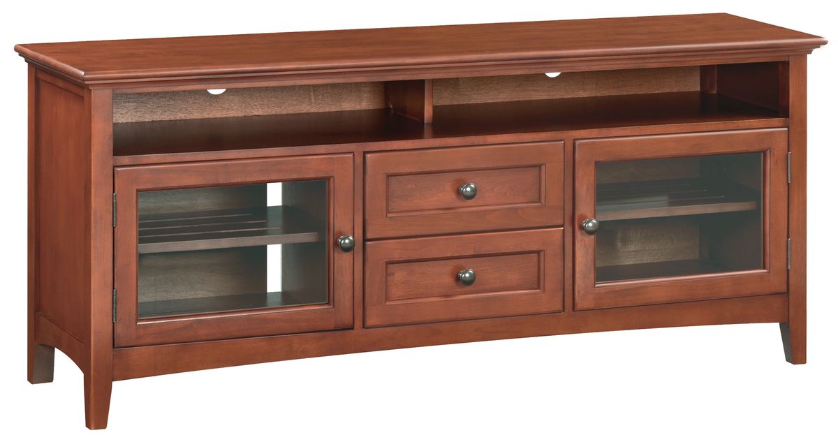 Alder Wood Mckenzie 64" Sound Bar Media Console