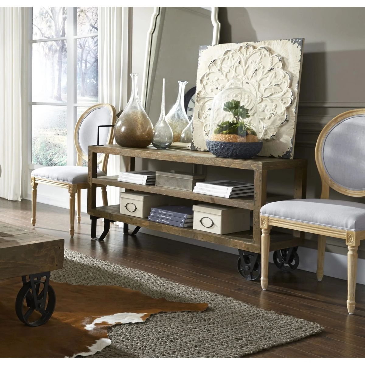 Coalburn Reclaim Wood Media Stand - Thumbnail 2