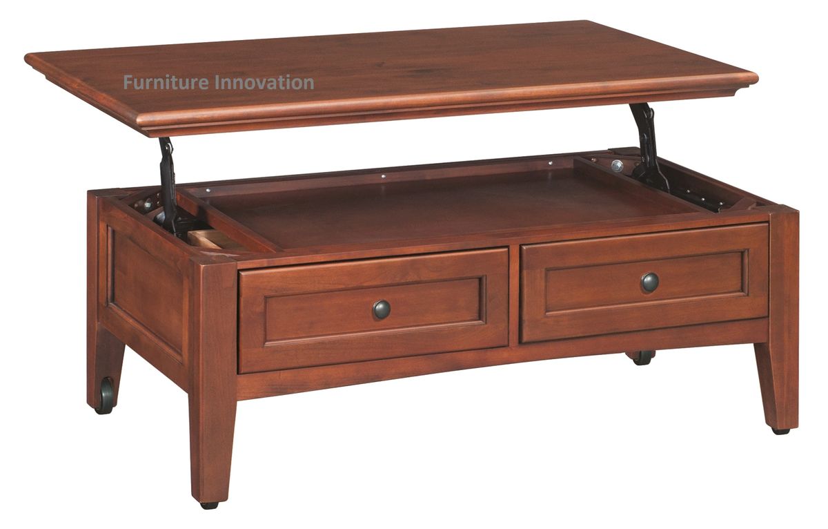 Alder Wood McKenzie Lift-Top Coffee Table