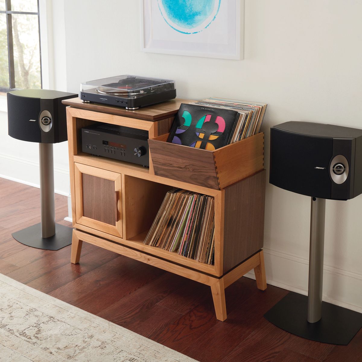 Addison Duet Vinyl Record Station