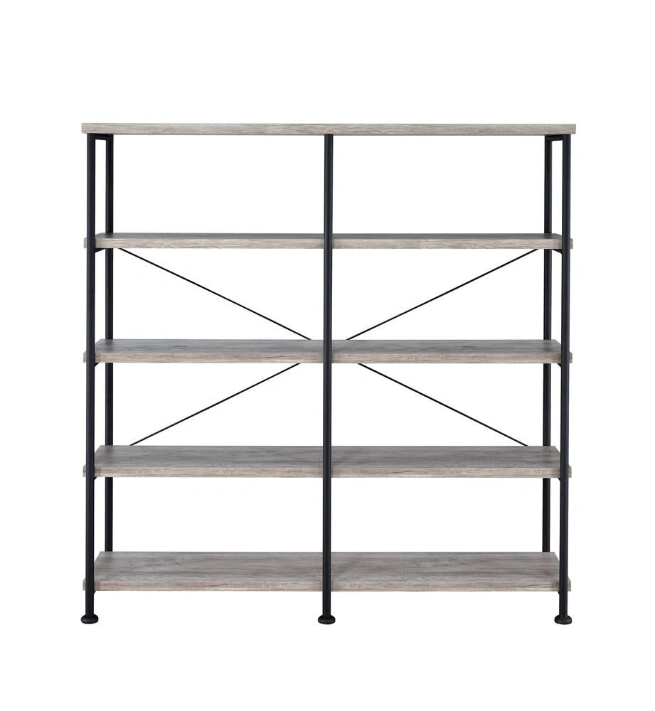 Analiese 63-inch 4-shelf Double Bookshelf - Thumbnail 2