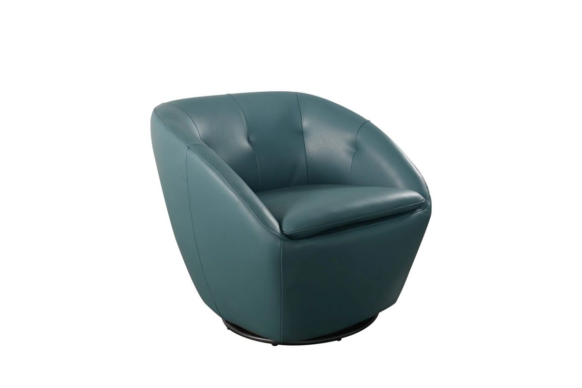 Louis Italian Leather Swivel Chair