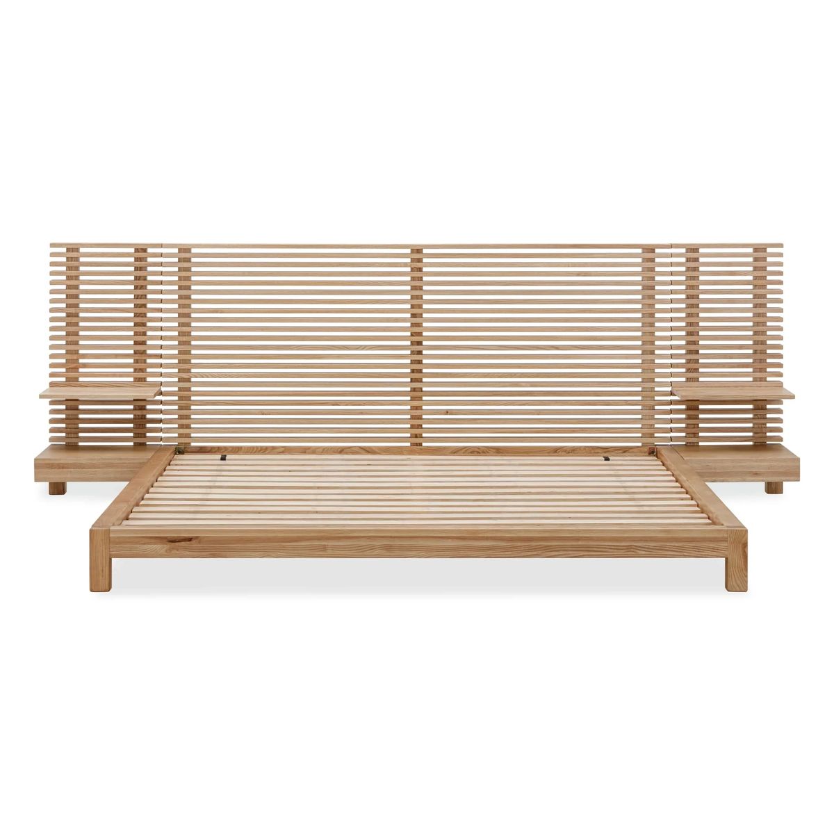 Tanner Solid Ash Wall Bed with Integrated Nightstands - Thumbnail 2