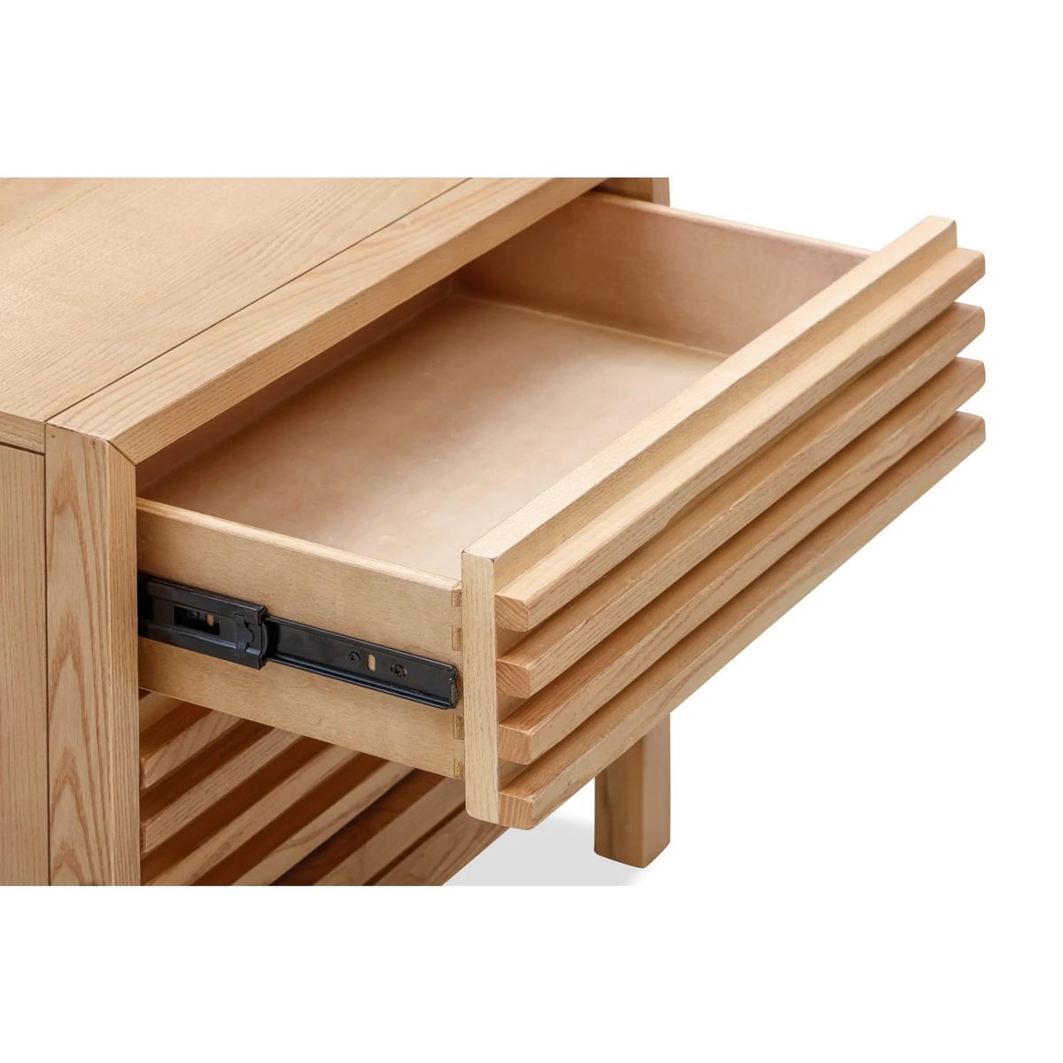 Tanner 2 Drawer Ash Wood Nightstand - Thumbnail 5