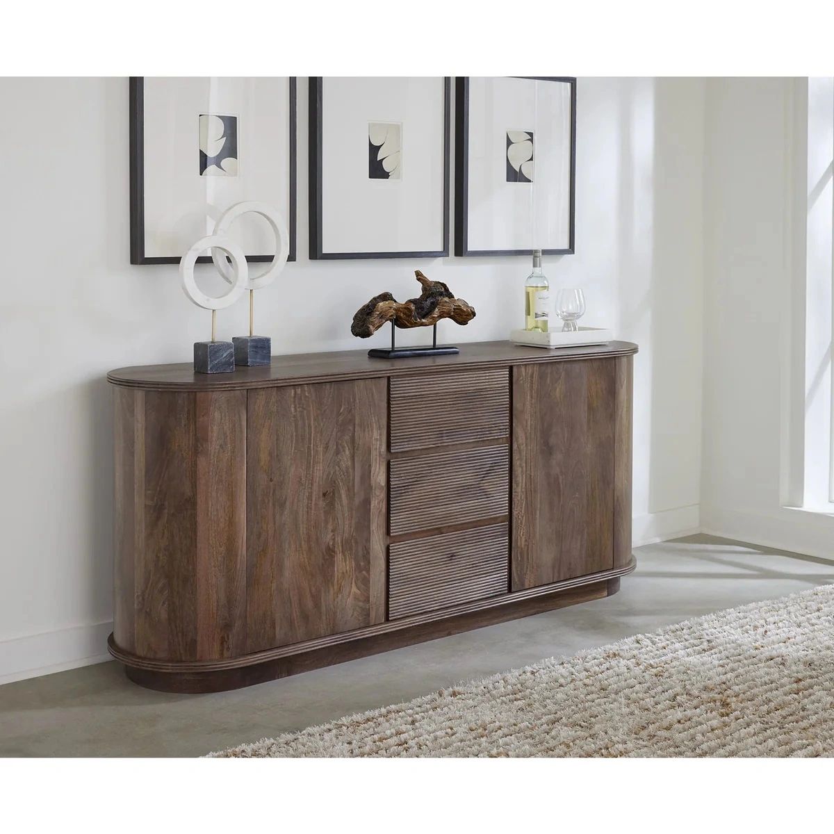 Liyana Solid Wood Sideboard - Thumbnail 3