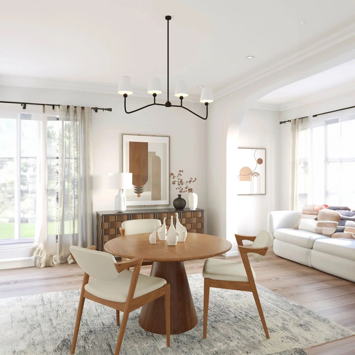 Peyton Solid Mango Wood 47 inch Round table - Thumbnail 2