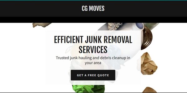 Advertisement for efficient junk removal services with a free quote offer.