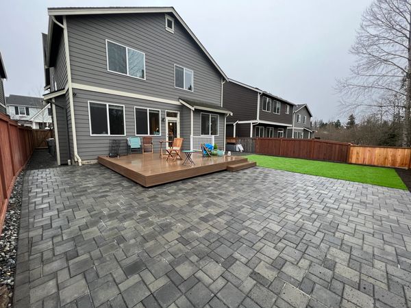 Paver Patio, Deck, Artificial Turf in Seattle, WA