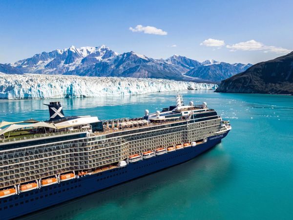 Celebrity cruise ship in Alaska