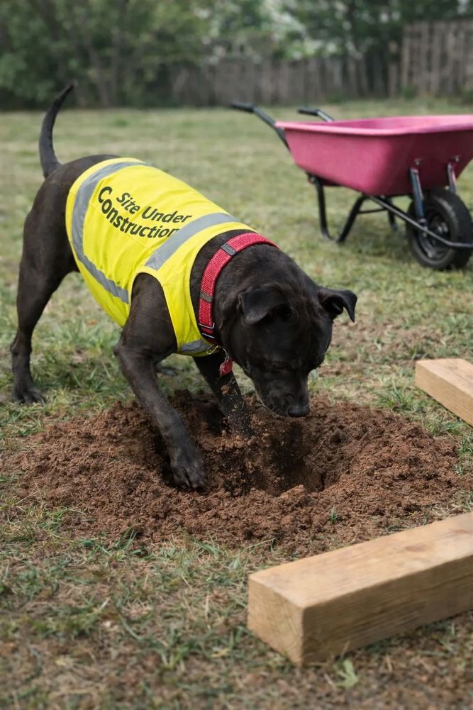 Huckleberry Red is working on the site.