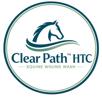Logo of Clear Path HTC with a horse silhouette and text.