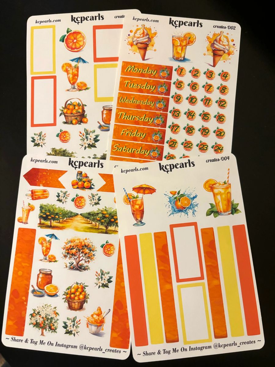 Orange Delight Sticker Sheet Kit