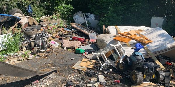 Clearing fly tipped or excessive waste from a site.