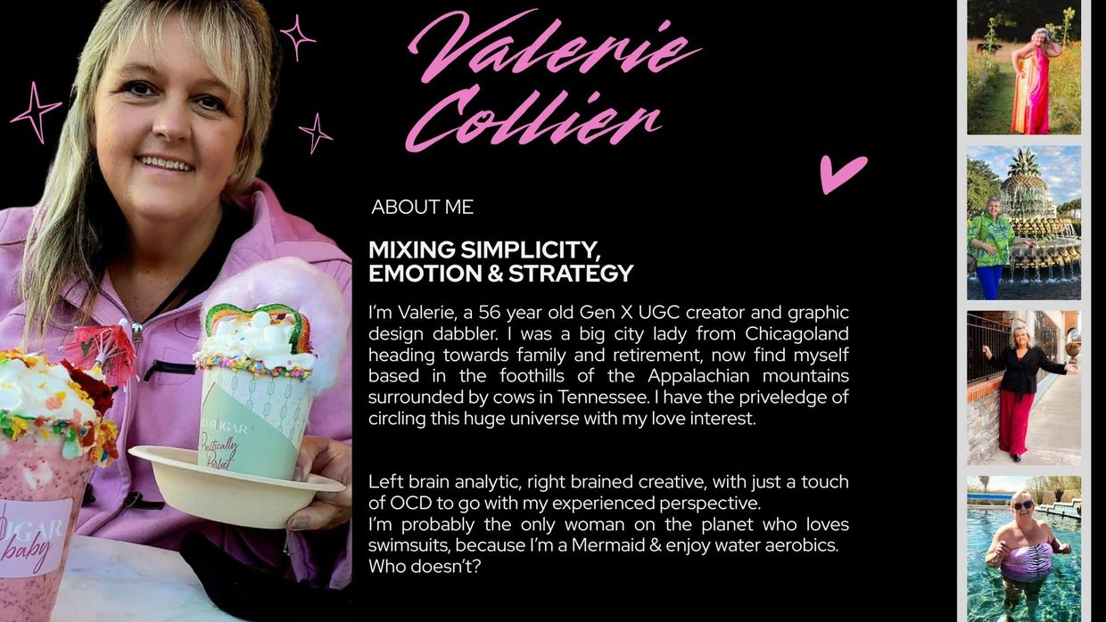 Valerie Collier shares her creative journey and love for simplicity, emotion, and strategy.