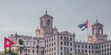 Capitolio en Habana, Cuba, plaza central.