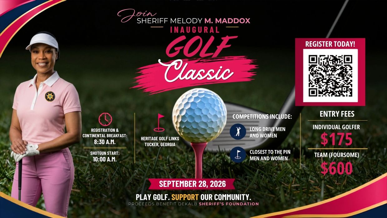 Sheriff Melody M. Maddox Inaugural Golf Classic event poster.