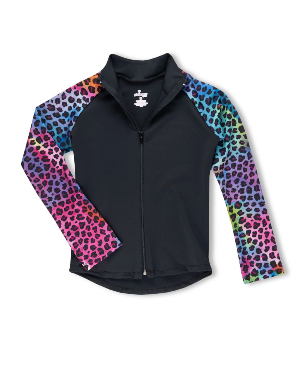 Abbey Dawn, Jackets & Coats, Abbey Dawn Neon Rainbow Leopard Print  Windbreaker Moto Jacket Small