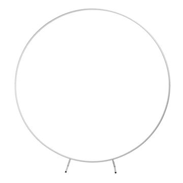 7ft Metal White Circle Stand Rental (Balloons not included)