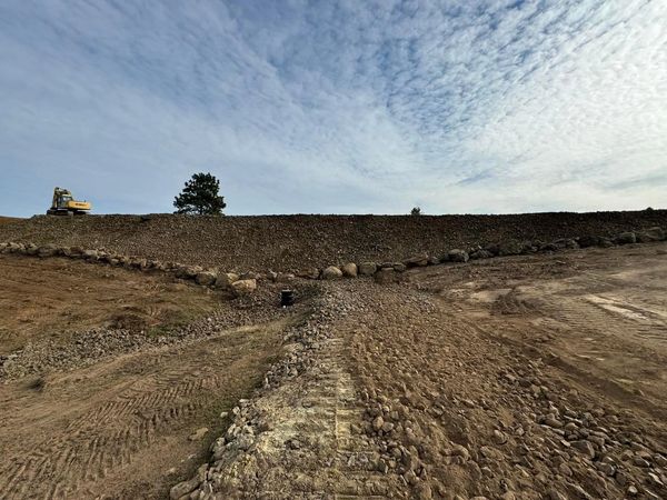 Livestock pond levee installation