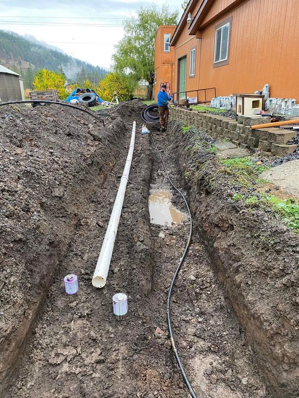 Sewer and water line install
