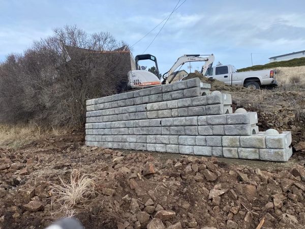 Retaining wall and hillside erosion prevention