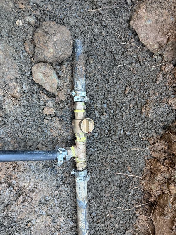 Water shutoff valve installation