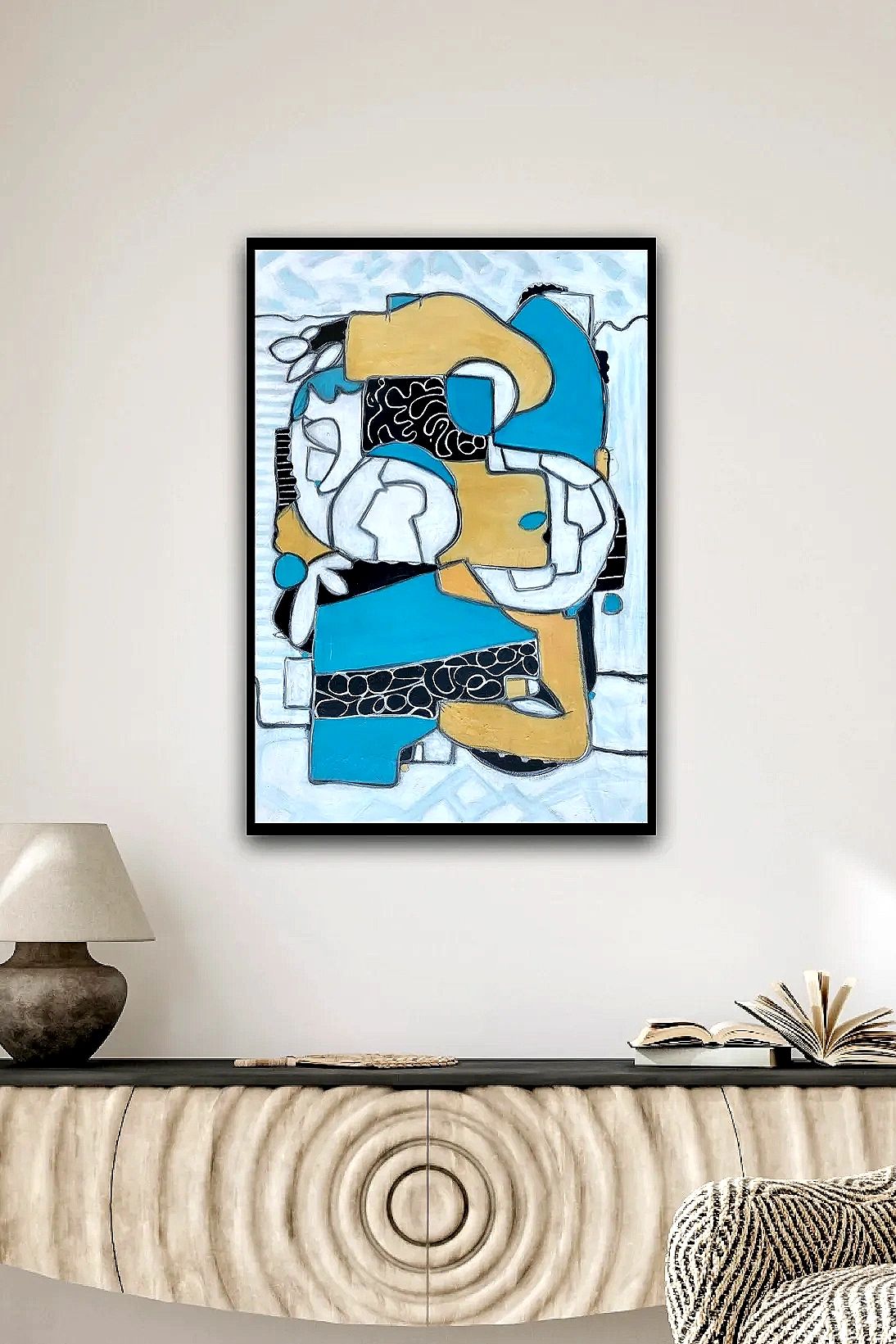 Suggested framing Neutral  warm  modern contemporary abstract  elegant wall art by Tracy Monsanto