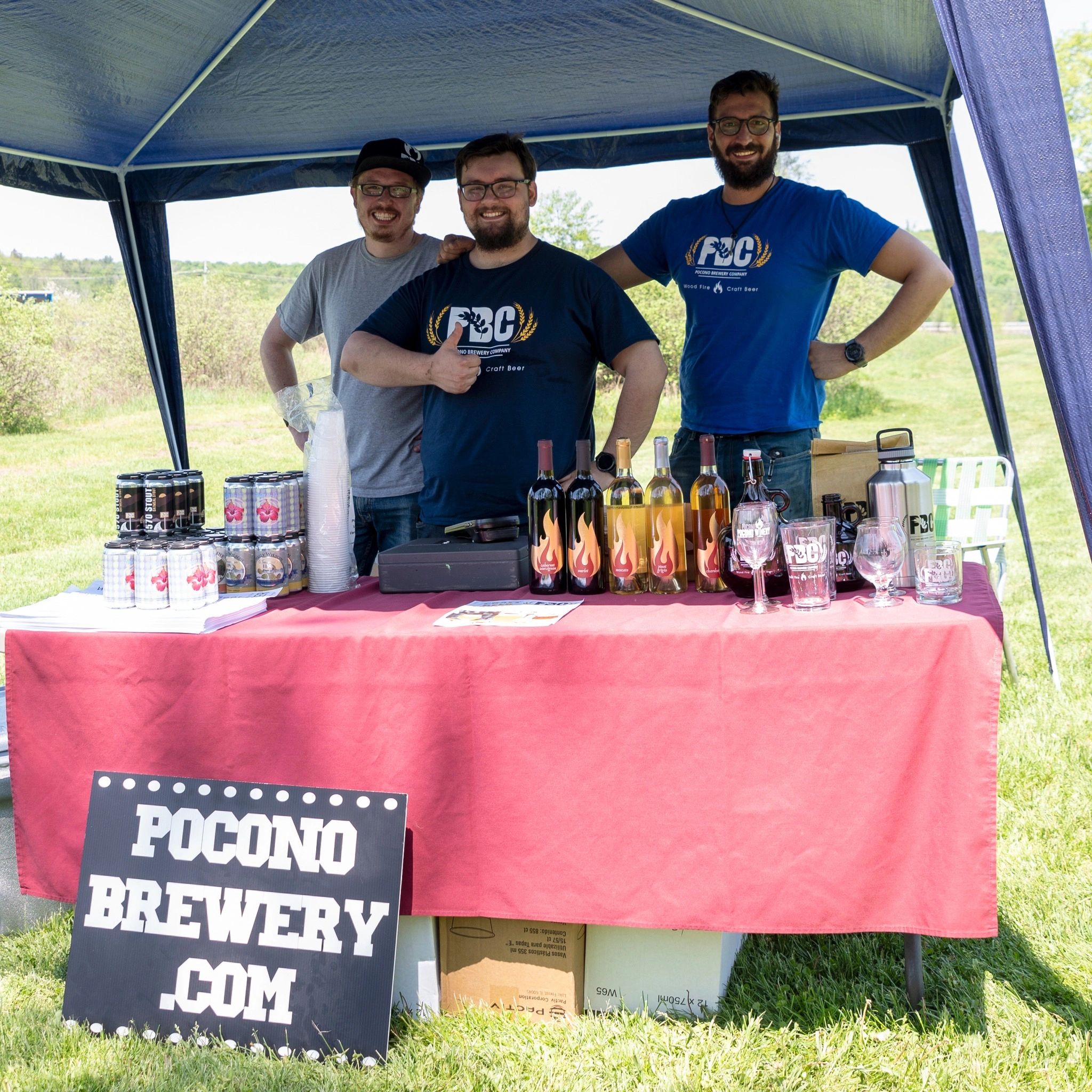 Pocono Brewing Company's booth in 2022.