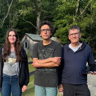 Right to Left: Bruce Berger, Babak Tefreshi, and me, Avis Kennedy-Stirling