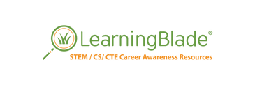 Icon that says Learning Blade, STEM/CS/CTE Career Awareness Resources