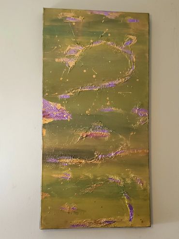 Dynastic Dragon: $200; 36"x18"; Acrylic and Texture on Gallery Grade Canvas