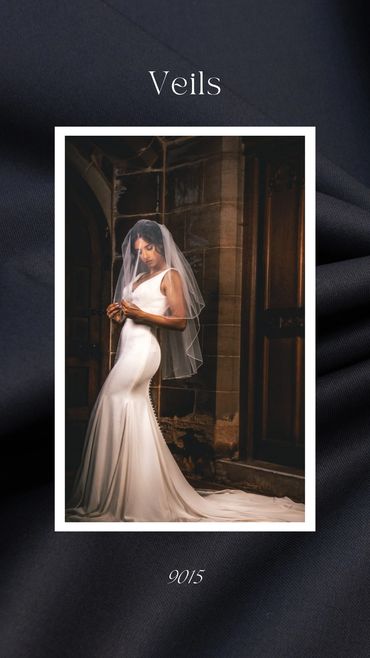 Veil, bride, single layer, short veil