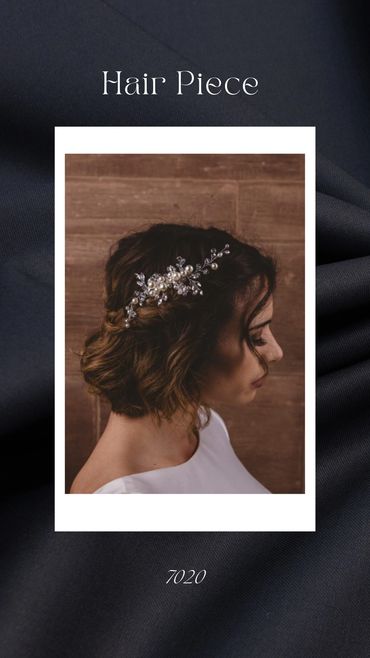 Bridal, hair accessories, Side clip, delicate, elegant, pearl, crystal 