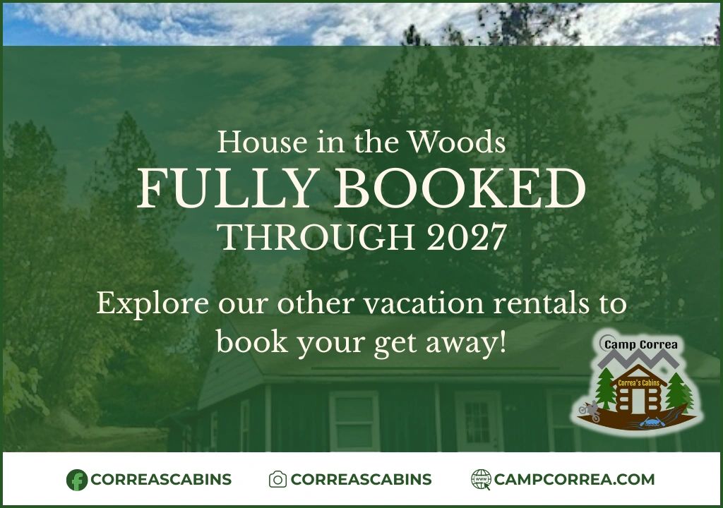 Correa's House in the Woods is nestled in the woods in Ahsahka, Idaho