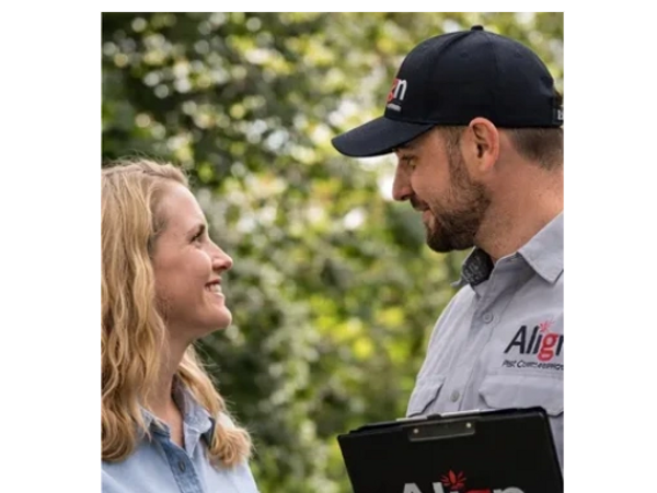 Inspector having conversation with home owner in Central PA