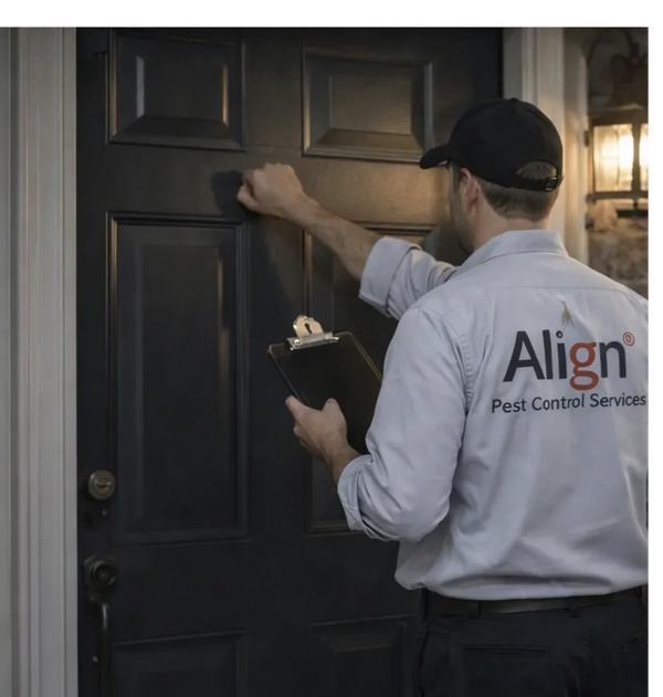 Certified Pest Control Inspector arriving at home in Enola PA