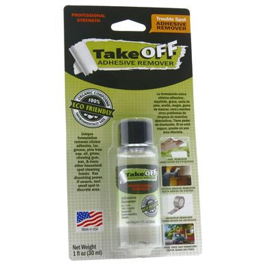 TakeOFF ADHESIVE REMOVER 4 oz. Bottle Professional Strength Household  Adhesive/Glue Remover for Removing Every Sticky, Greasy, Gooey Mess  D-TOBTL-04 
