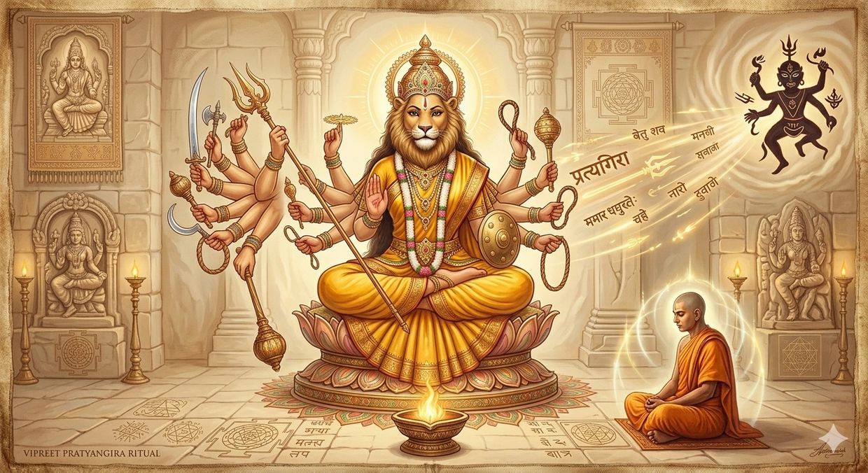 Goddess Pratyangira, protector of her children and destroyer of enemies, blackagic, voodoo and all n
