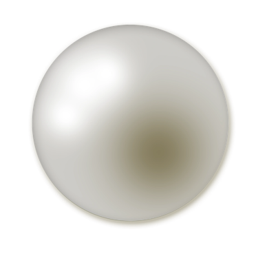 A shiny white pearl with smooth surface and subtle reflections.