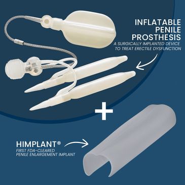 Inflatable penile prosthesis and Himplant, devices for erectile dysfunction and penile enlargement.