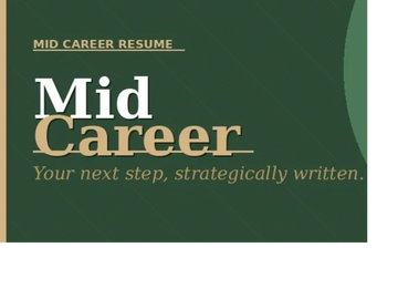 Mid career resume with a focus on strategic writing for the next career step.