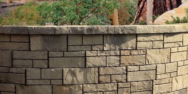 Stone retaining wall 