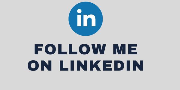 Text "Follow Me on LinkedIn" and the Linkedin Logo